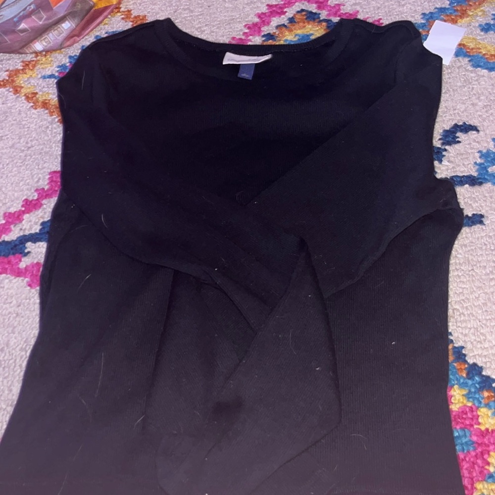 black ribbed long sleeve